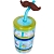 Фото 3: Детский стакан с соломинкой Funny straw Electric blue Mustache, 0.47 л (Contigo CONTIGO0521)