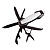 Фото 1: Нож карманный Hexogen, серебристый с чёрными лезвиями (LikeTo 5610.10)