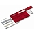 Фото 2: Набор инструментов SwissCard Quattro, красный (Victorinox 7704.55)