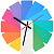 Фото 1: Часы настенные Transformer Clock. White & Multicolor (LikeTo 10341.00)